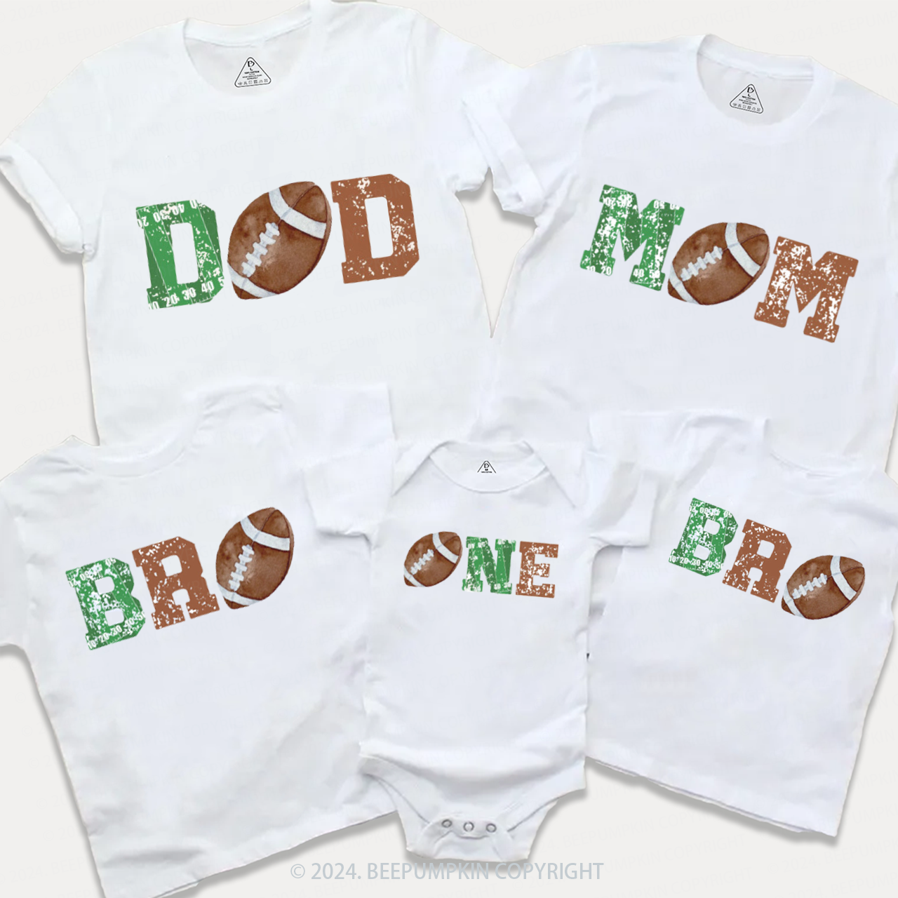 1st Year Down Birthday Family Matching Tees Beepumpkin