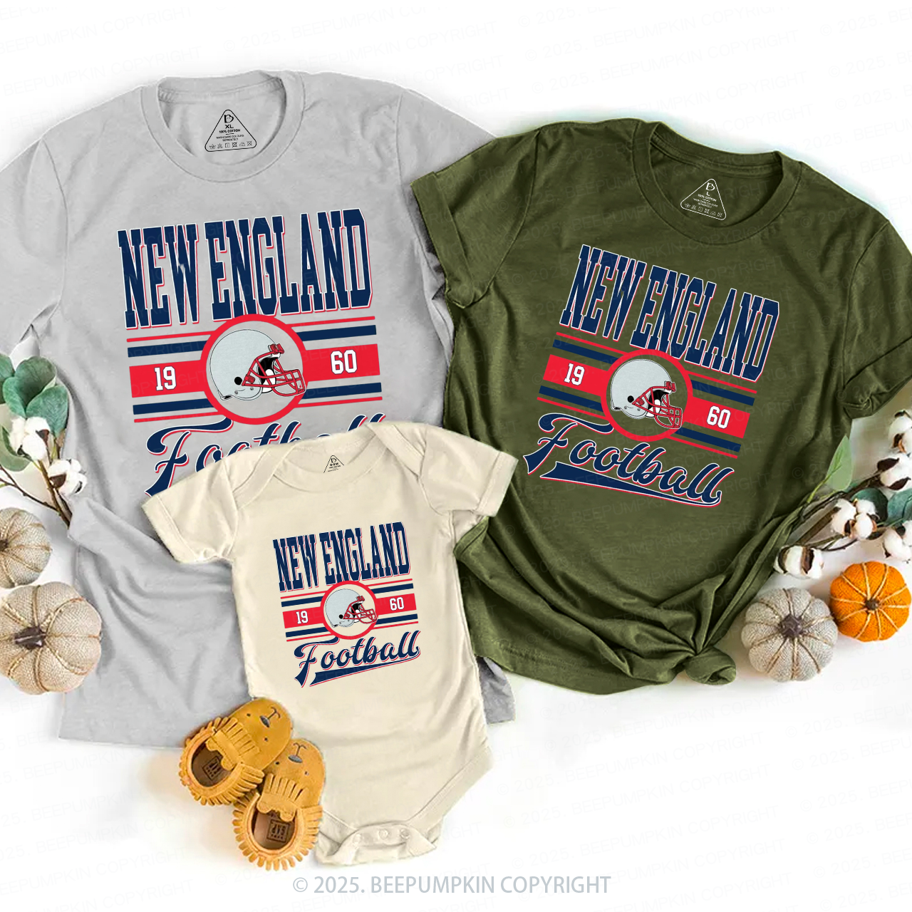 Vintage Football Fan Family Matching Tees Beepumpkin 2