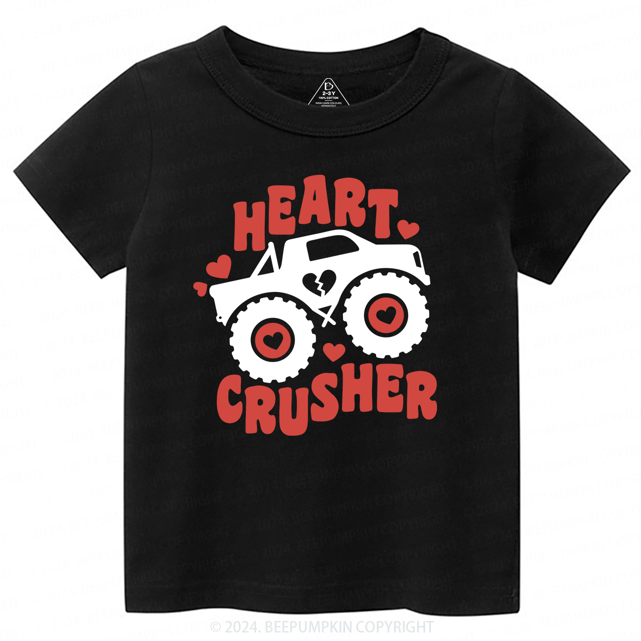 Heart Crusher Valentine's Day Toddler&Kids Tees Beepumpkin