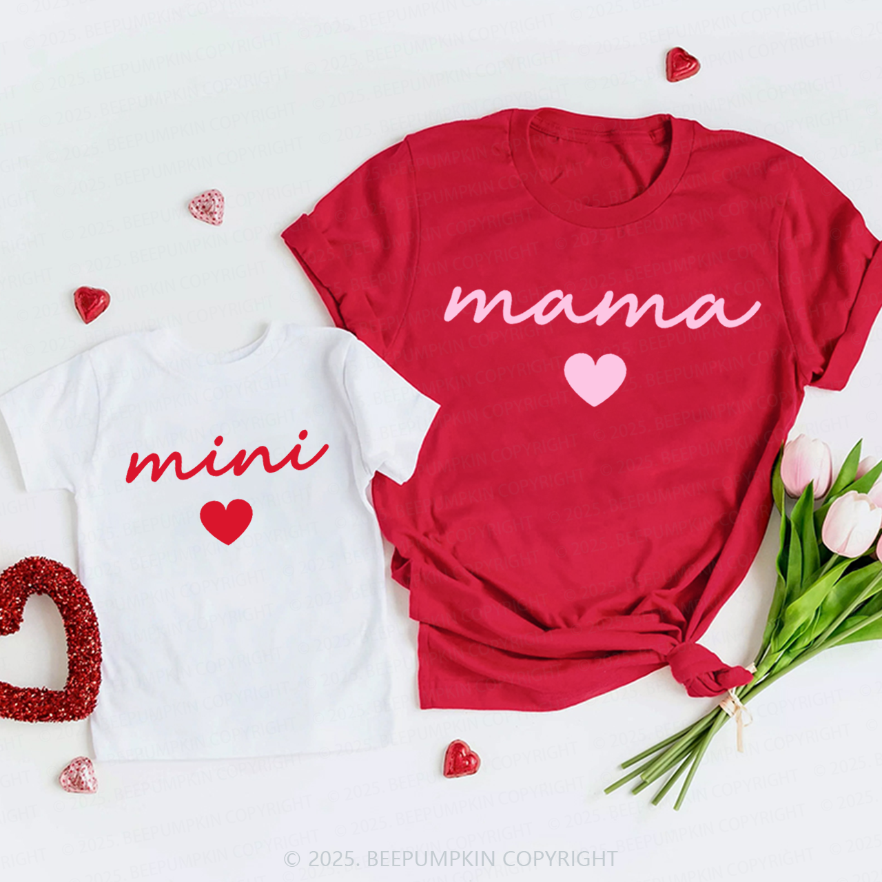 Mama Mini Valentine Family Matching Valentine's Shirts
