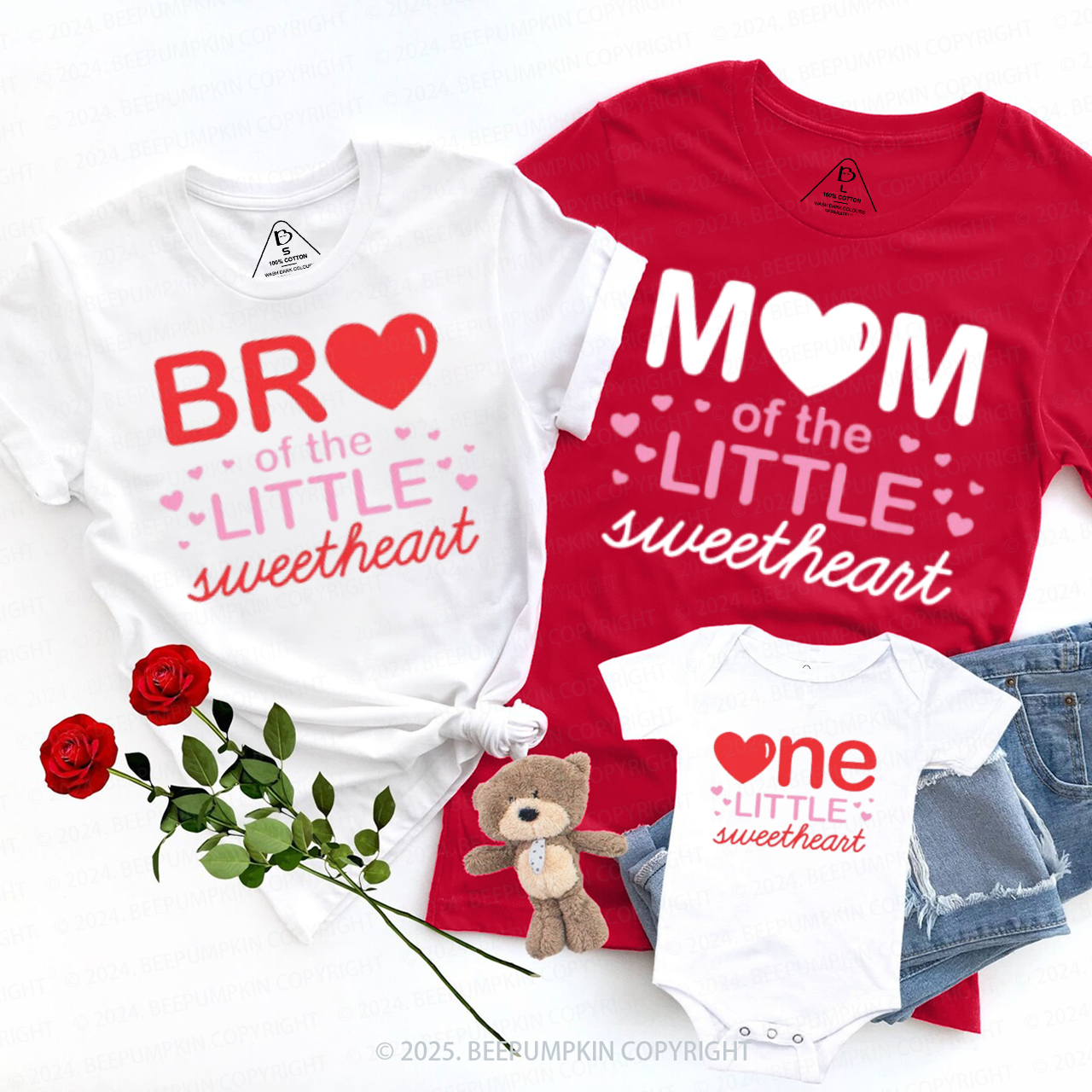 Valentine Heart First Birthday Family Matching Valentine's Shirts