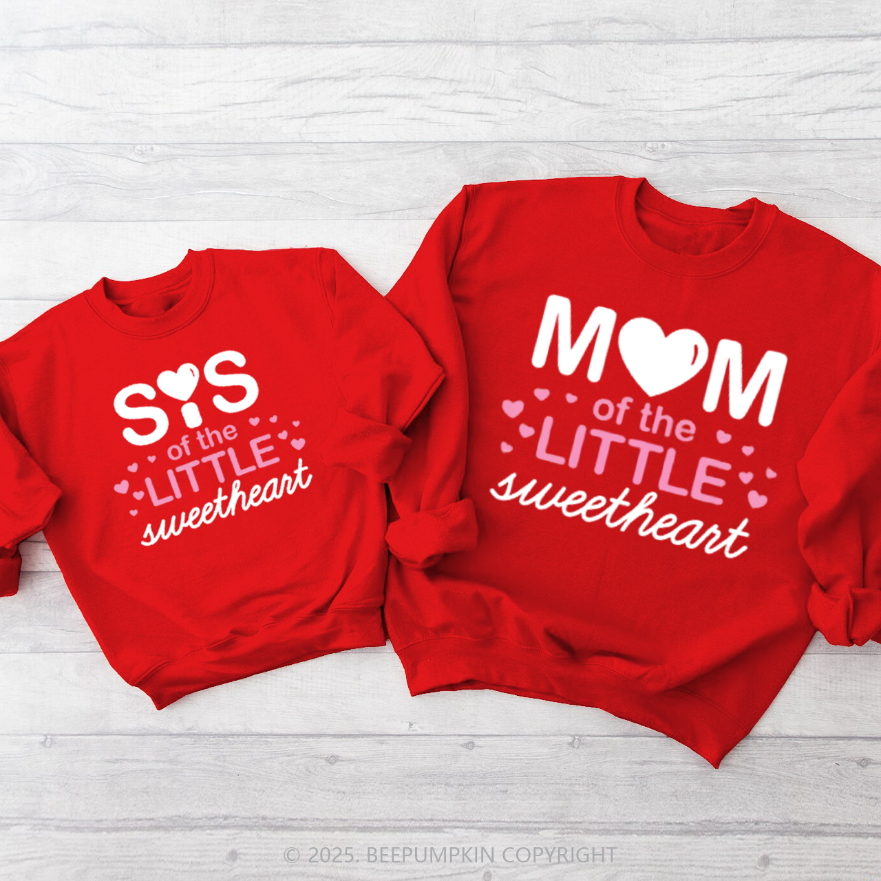 Valentine Heart First Birthday Matching Sweatshirts