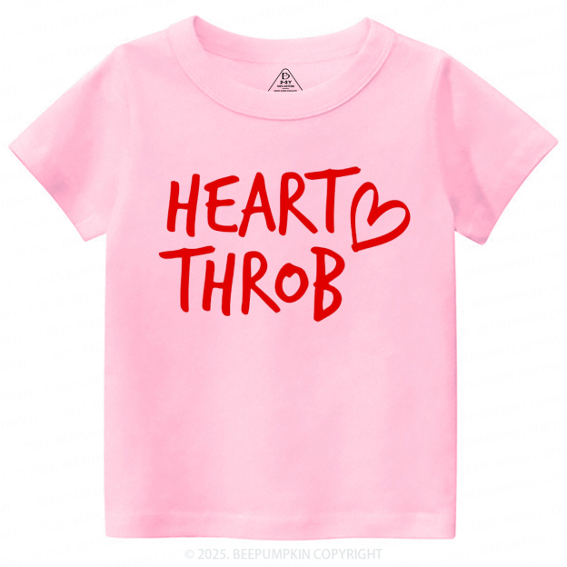 Heart Throb Valentines Day Toddler&Kids Tees Beepumpkin