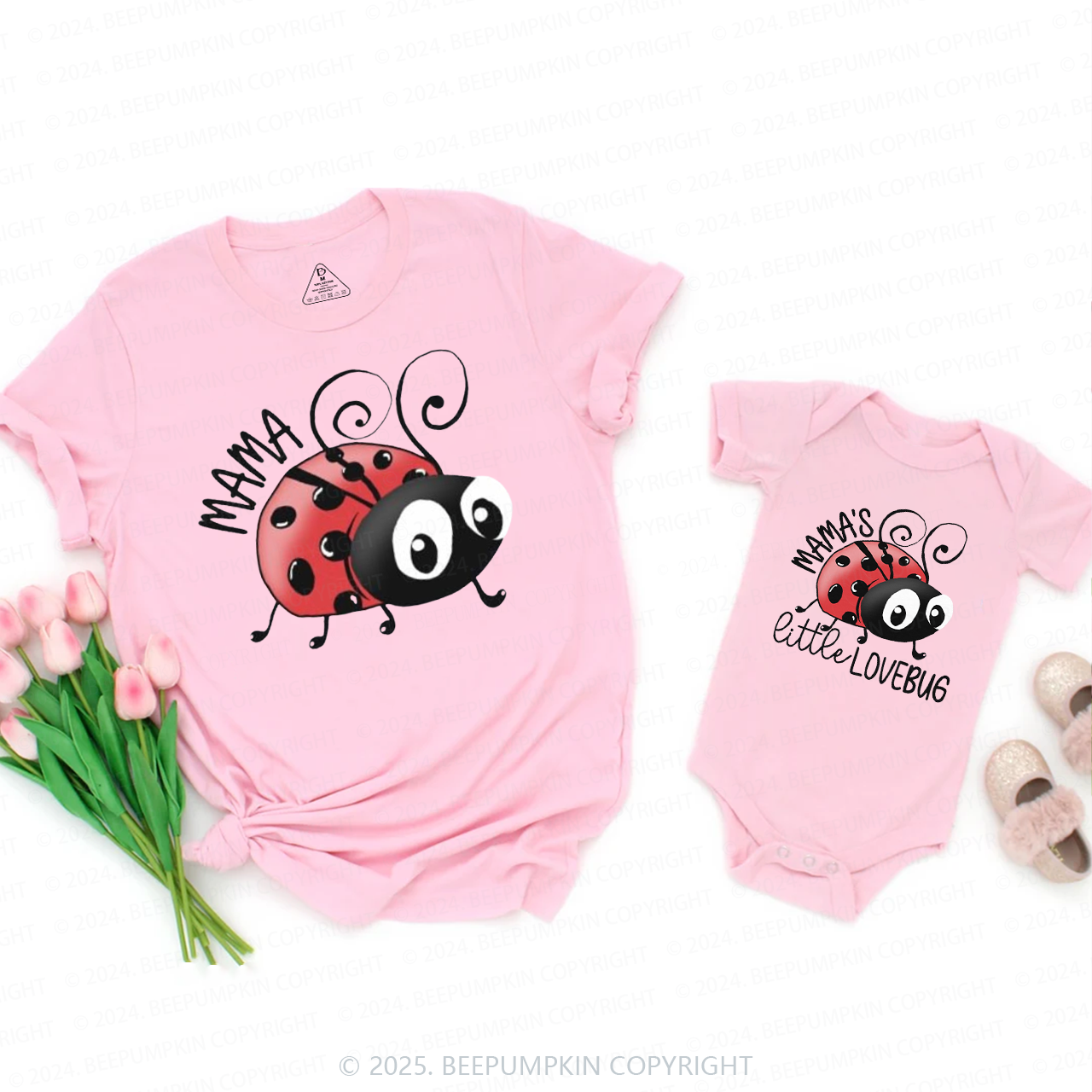 Mama's Little Lovebug Family Matching Valentine's Shirts