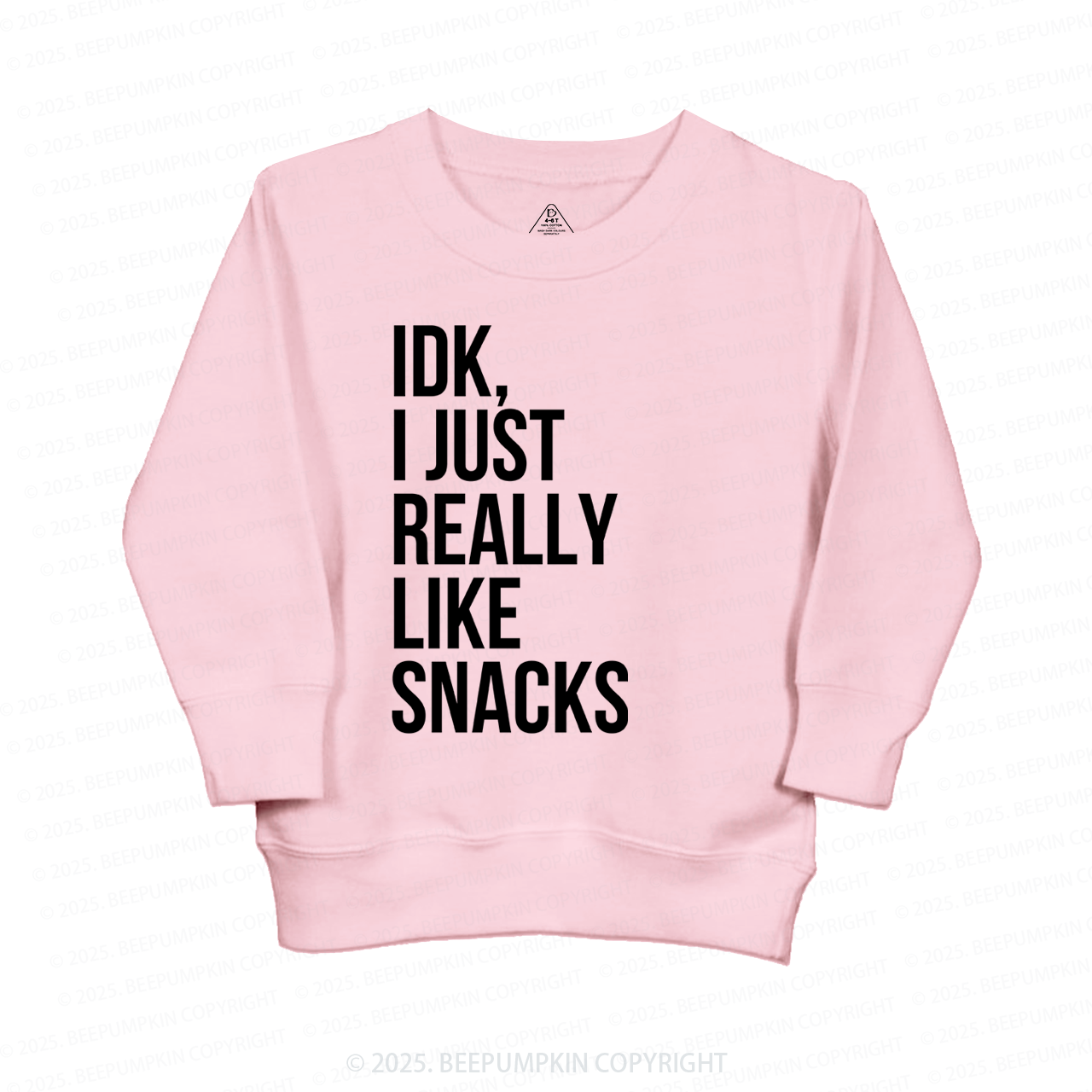 IDK I Just Really Like Snacks Kids Sweatshirt