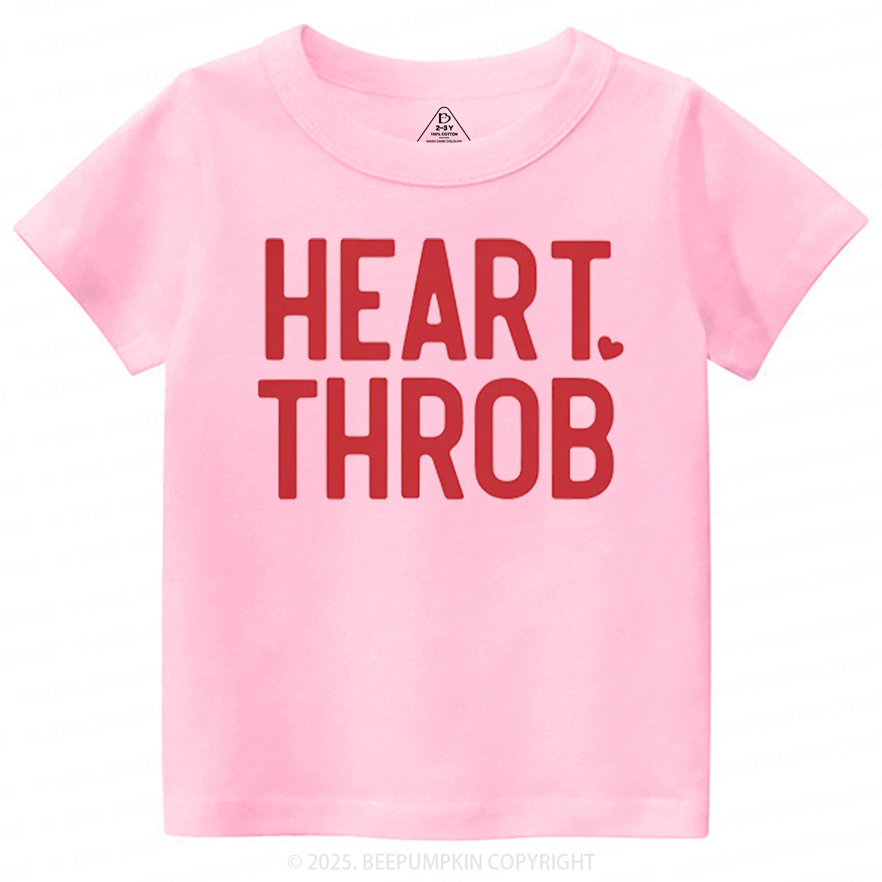 Heart Throb Valentine's Day Toddler&Kid's Tees Beepumpkin