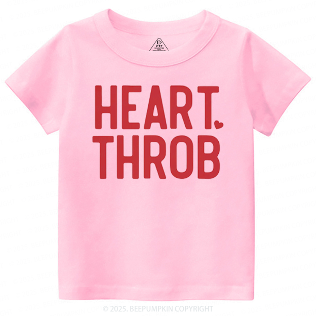 Heart Throb Valentine's Day Toddler&Kid's Tees Beepumpkin