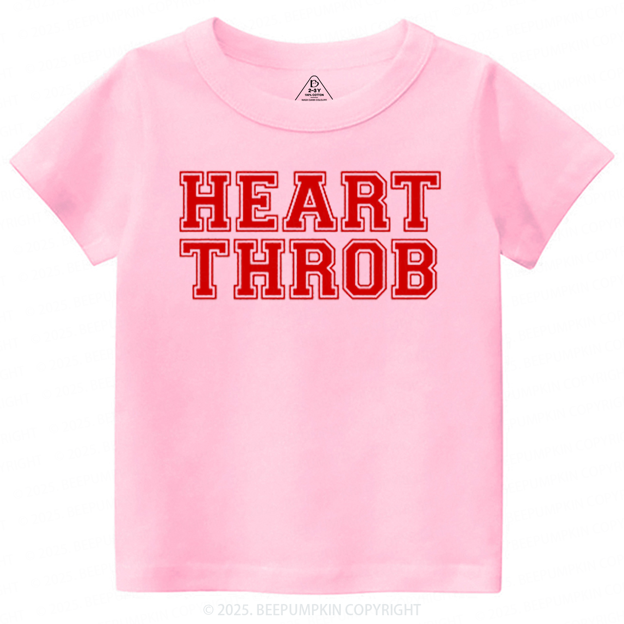 Heart Throb Valentine's Day Toddler&Kid's Tees Beepumpkin 2
