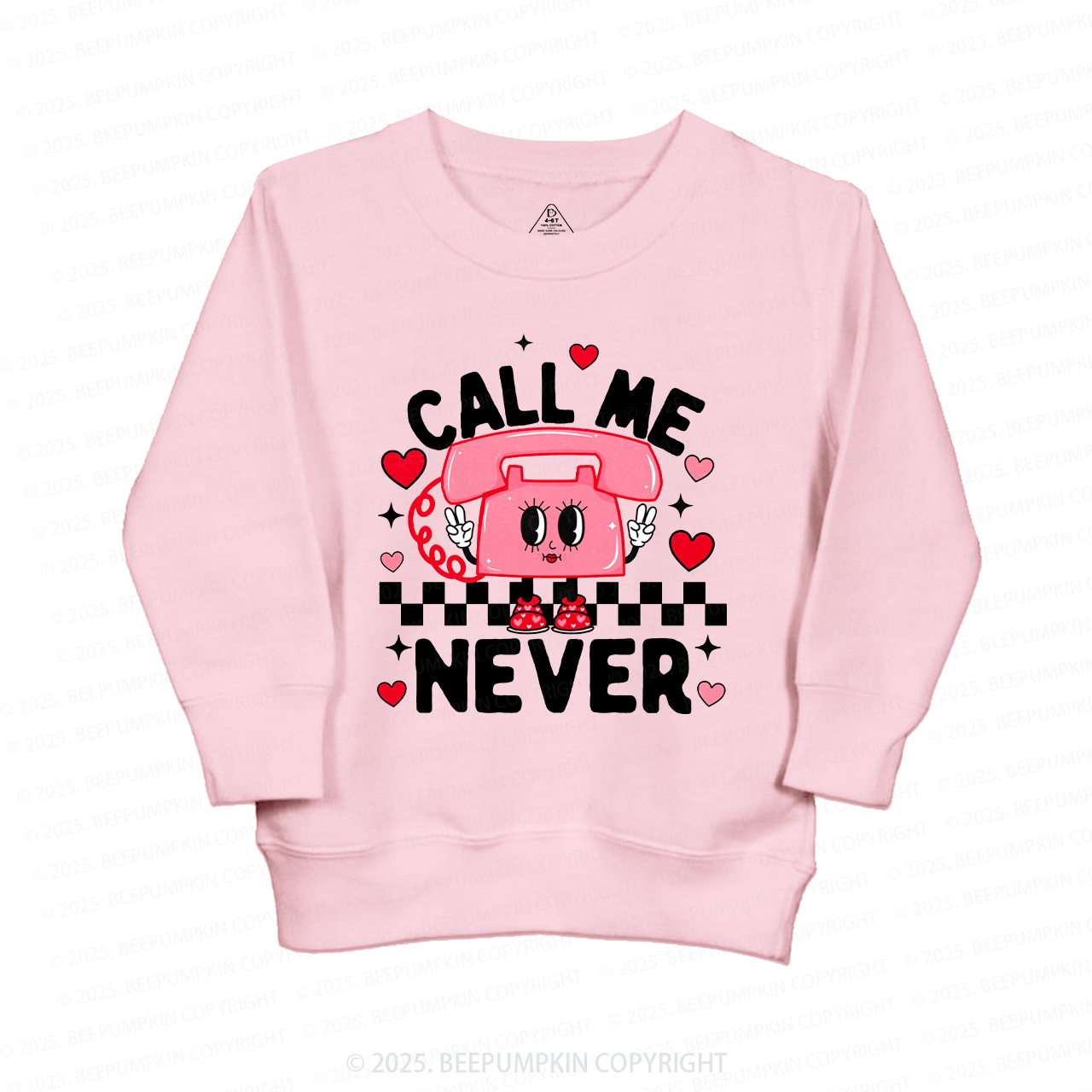 Call Me Never Valentine's Day Kid's Sweatshirt