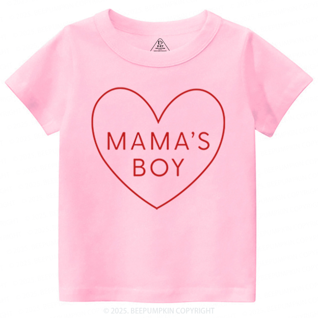 Mama's Boy Valentine's Day Toddler&Kid's Tees Beepumpkin