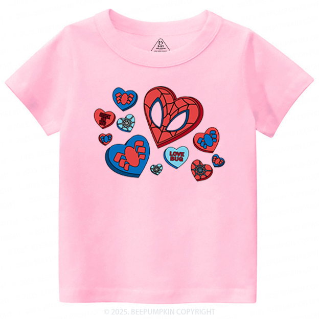 Superhero Valentine's Day Toddler&Kid's Tees Beepumpkin