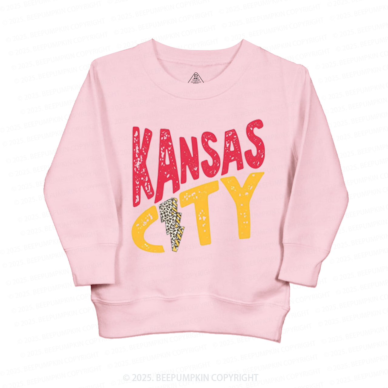 KC Leopard Lightning Football Kid's Sweatshirt