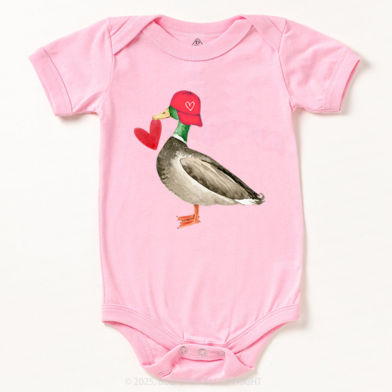 Love Duck Valentine's Day Bodysuit Beepumpkin