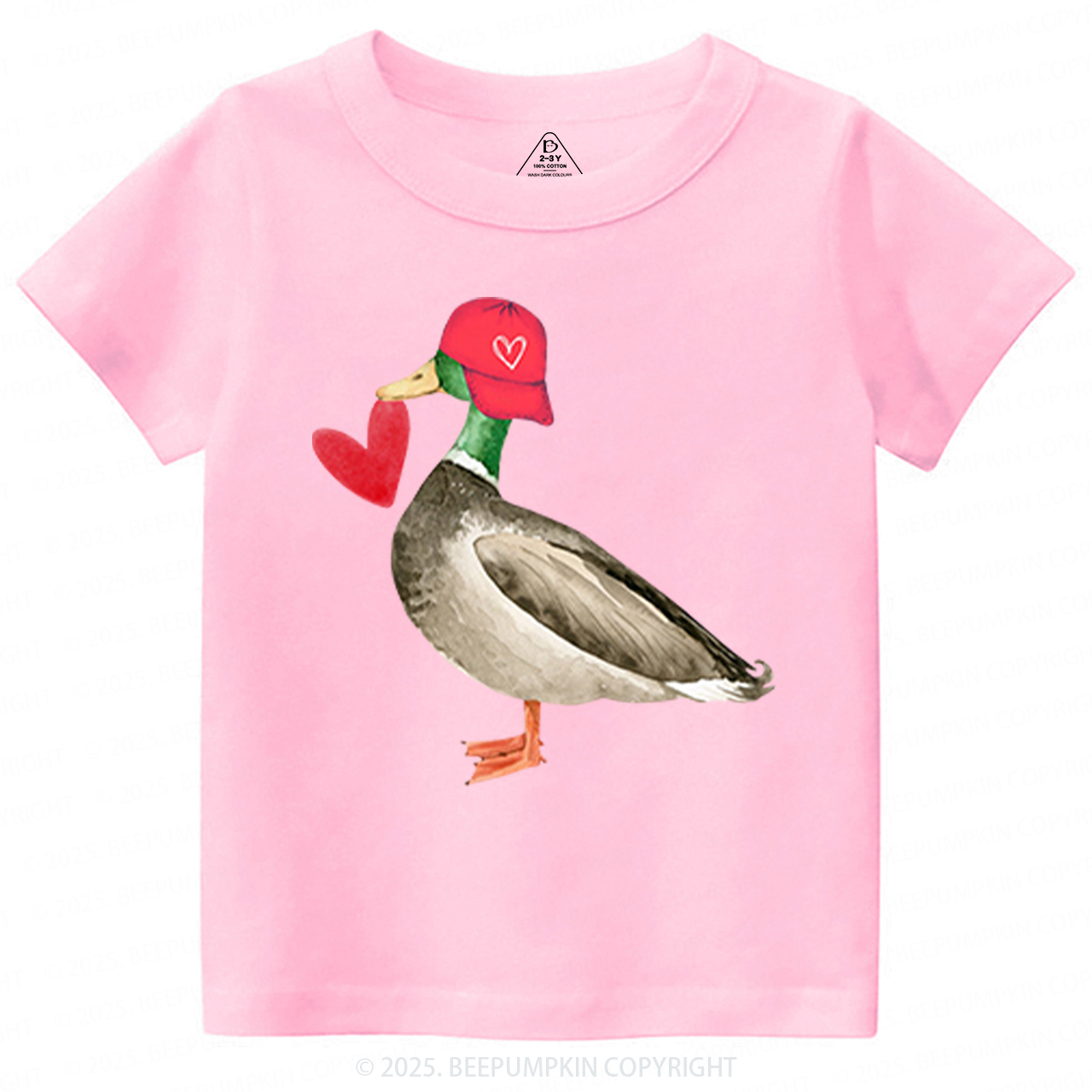 Love Duck Valentine's Day Toddler&Kid's Tees Beepumpkin