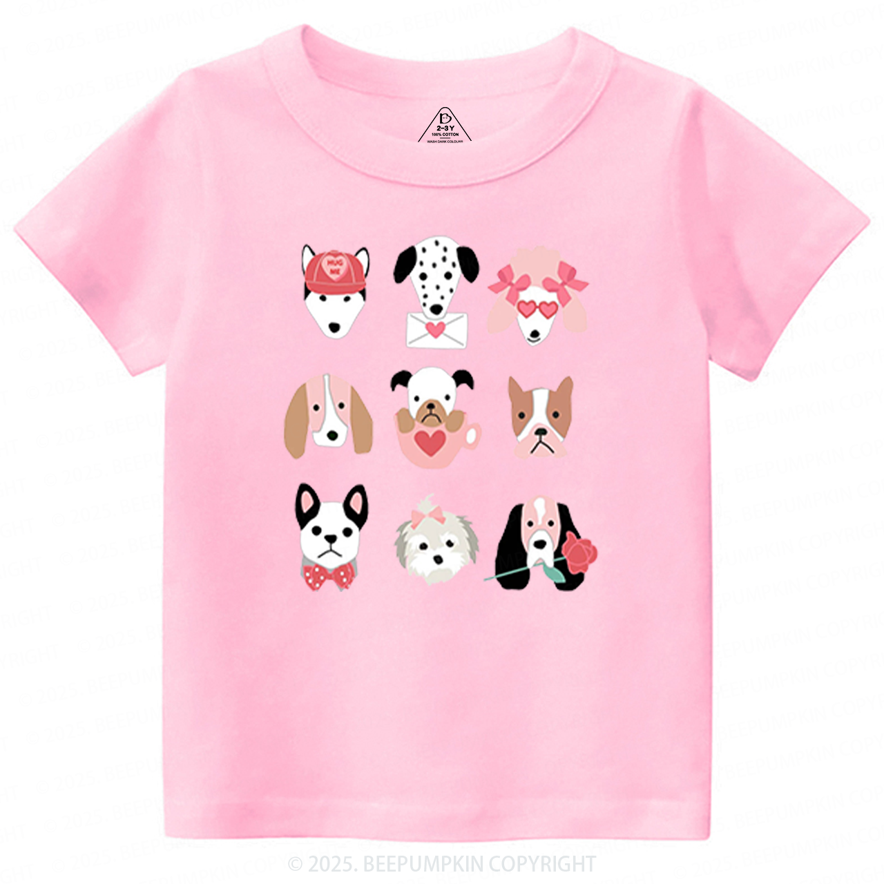 Dog Family Valentine's Day Toddler&Kid's Tees Beepumpkin