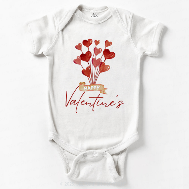 Red Hearts Valentine's Day Bodysuit Beepumpkin