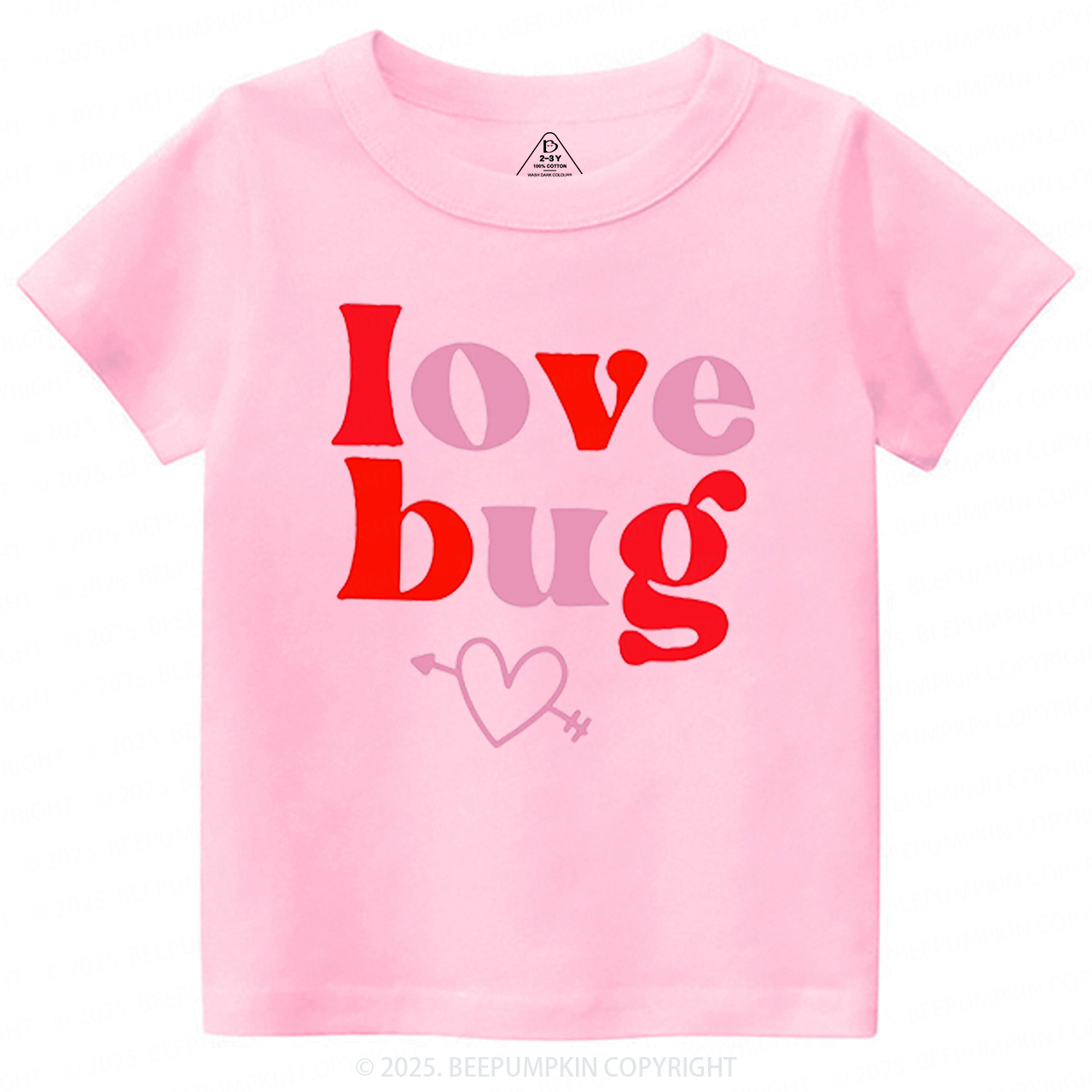 Love Bug Valentine's Day Toddler&Kid's Tees Beepumpkin 2