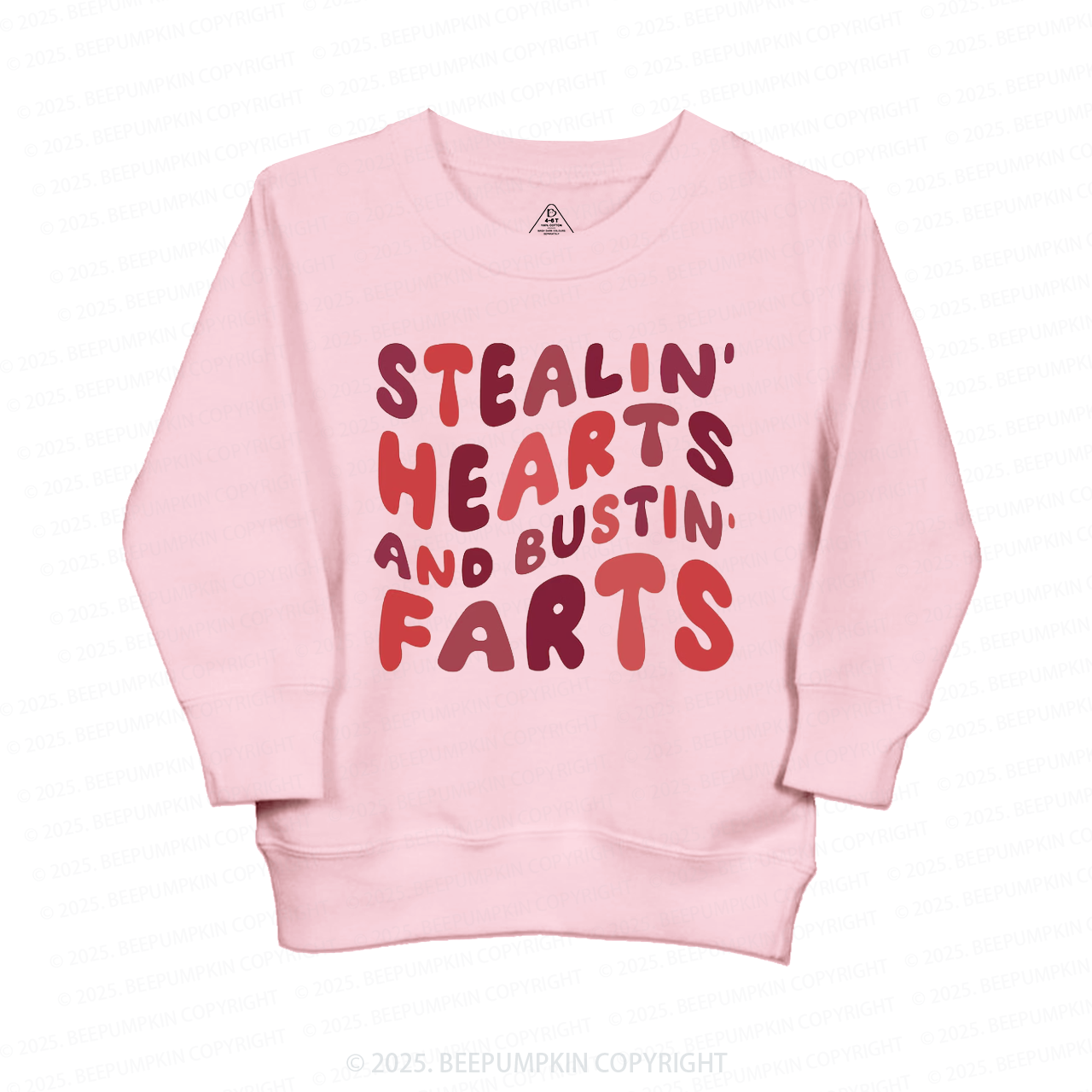 Stealin Hearts And Bustin Farts Valentine's Day Kid's Sweatshirt
