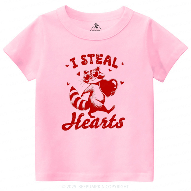 I Steal Hearts Valentine's Day Toddler&Kid's Tees Beepumpkin