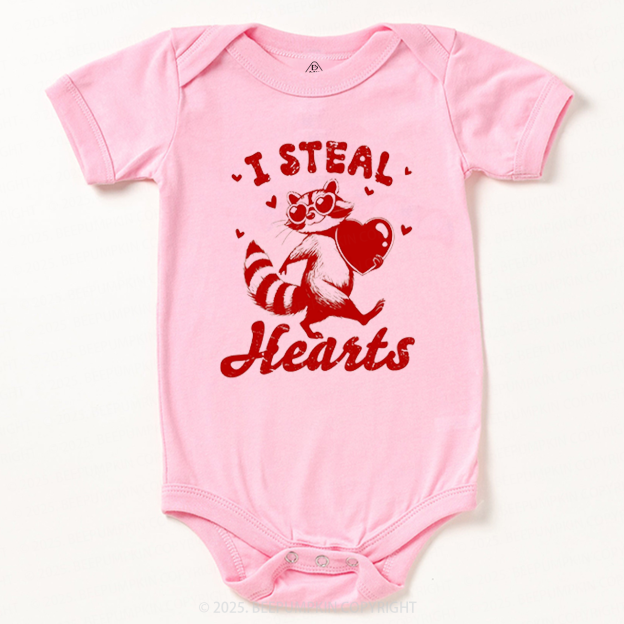 I Steal Hearts Valentine's Day Bodysuit Beepumpkin