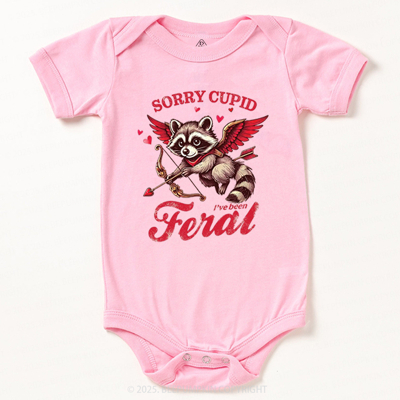 Sorry Cupid I've Been Feral Valentine's Day Bodysuit Beepumpkin