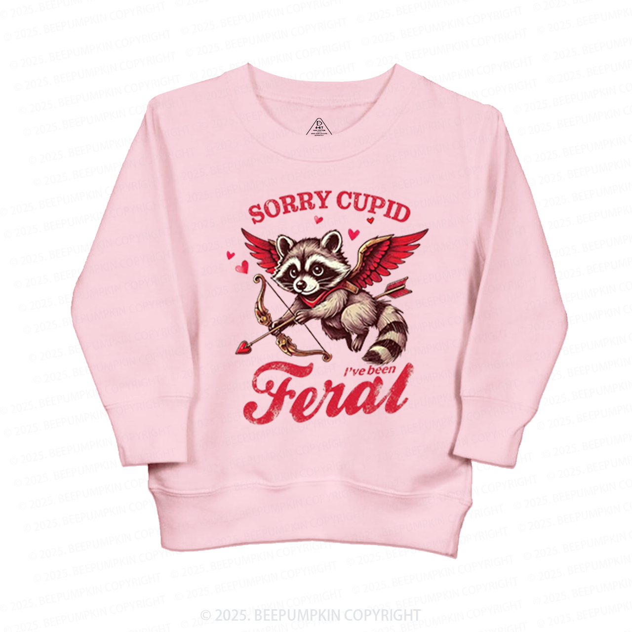 Sorry Cupid I've Been Feral Valentine's Day Kid's Sweatshirt