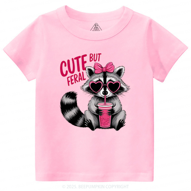 Cute But Feral Valentine's Day Toddler&Kid's Tees Beepumpkin