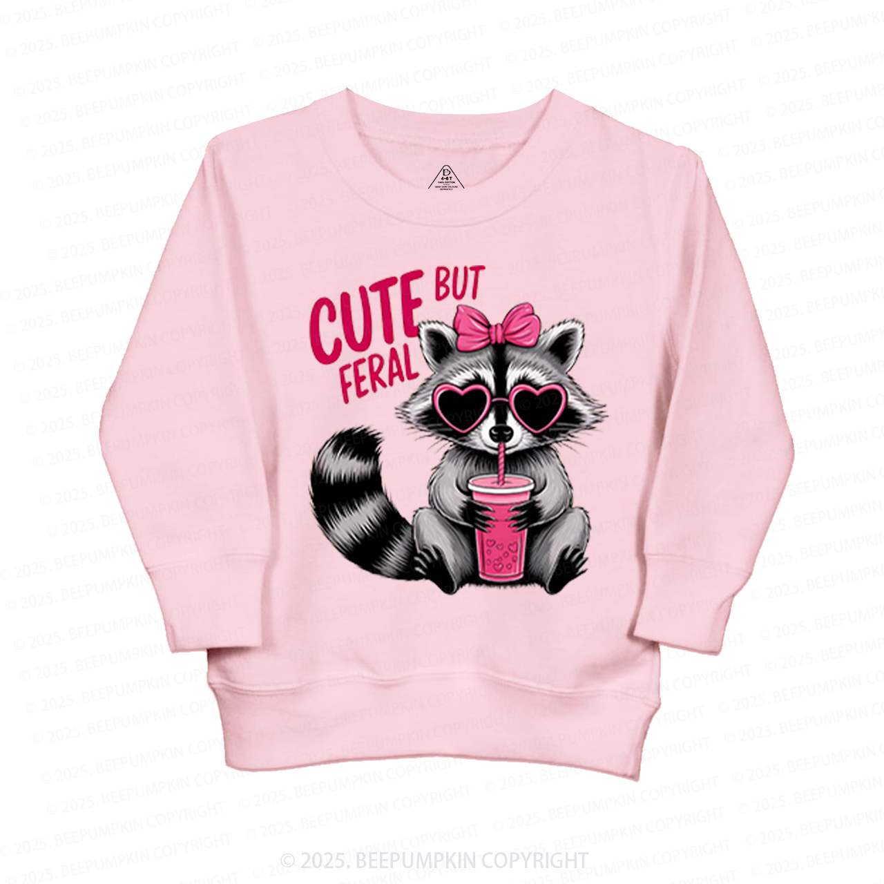 Cute But Feral Valentine's Day Kid's Sweatshirt