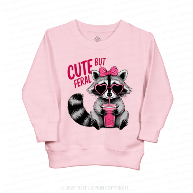 Cute But Feral Valentine's Day Kid's Sweatshirt