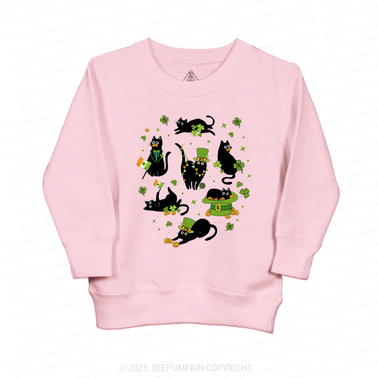 Cat St. Patrick's Day Kid's Sweatshirt