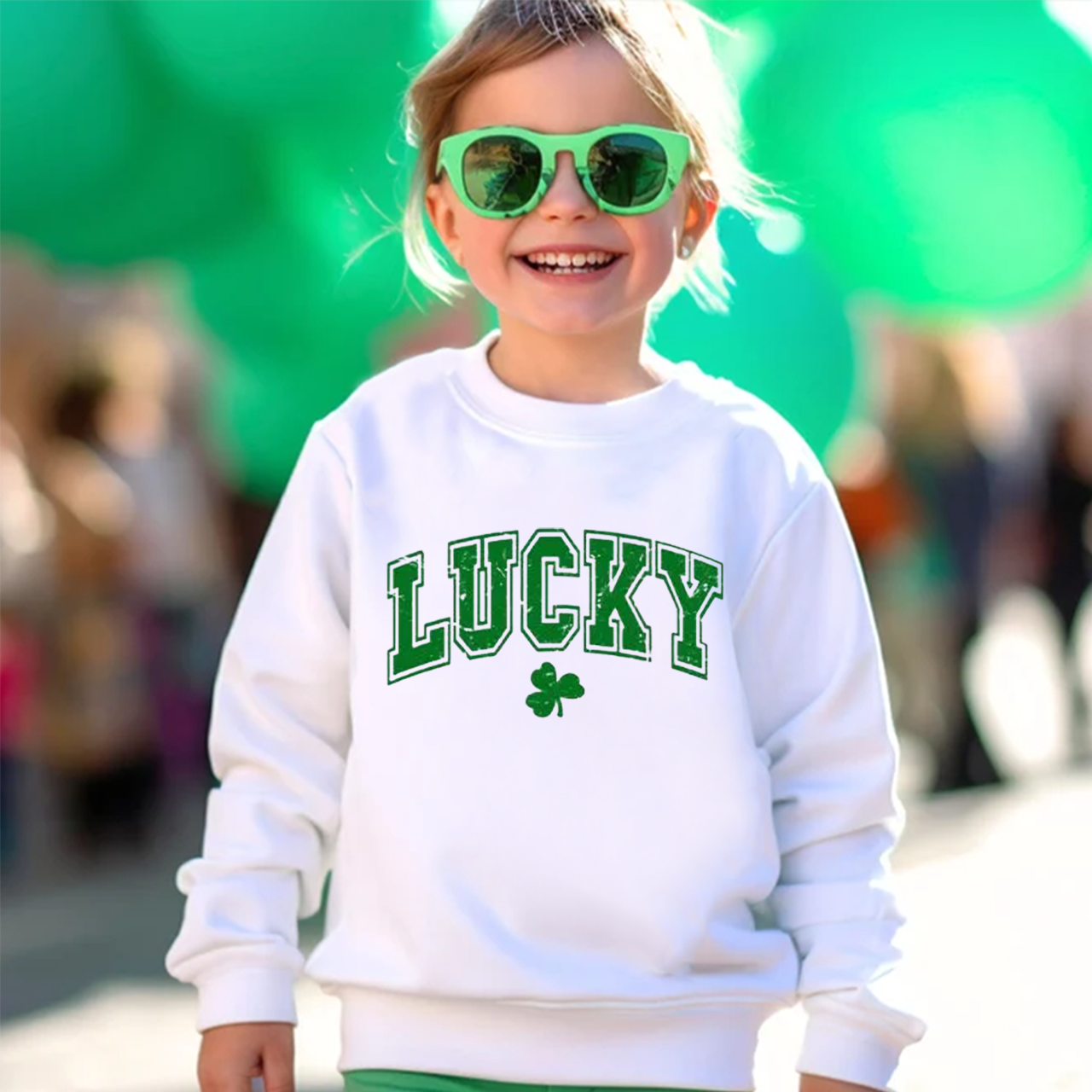 Lucky Shamrock St. Patrick's Day Kid's Sweatshirt
