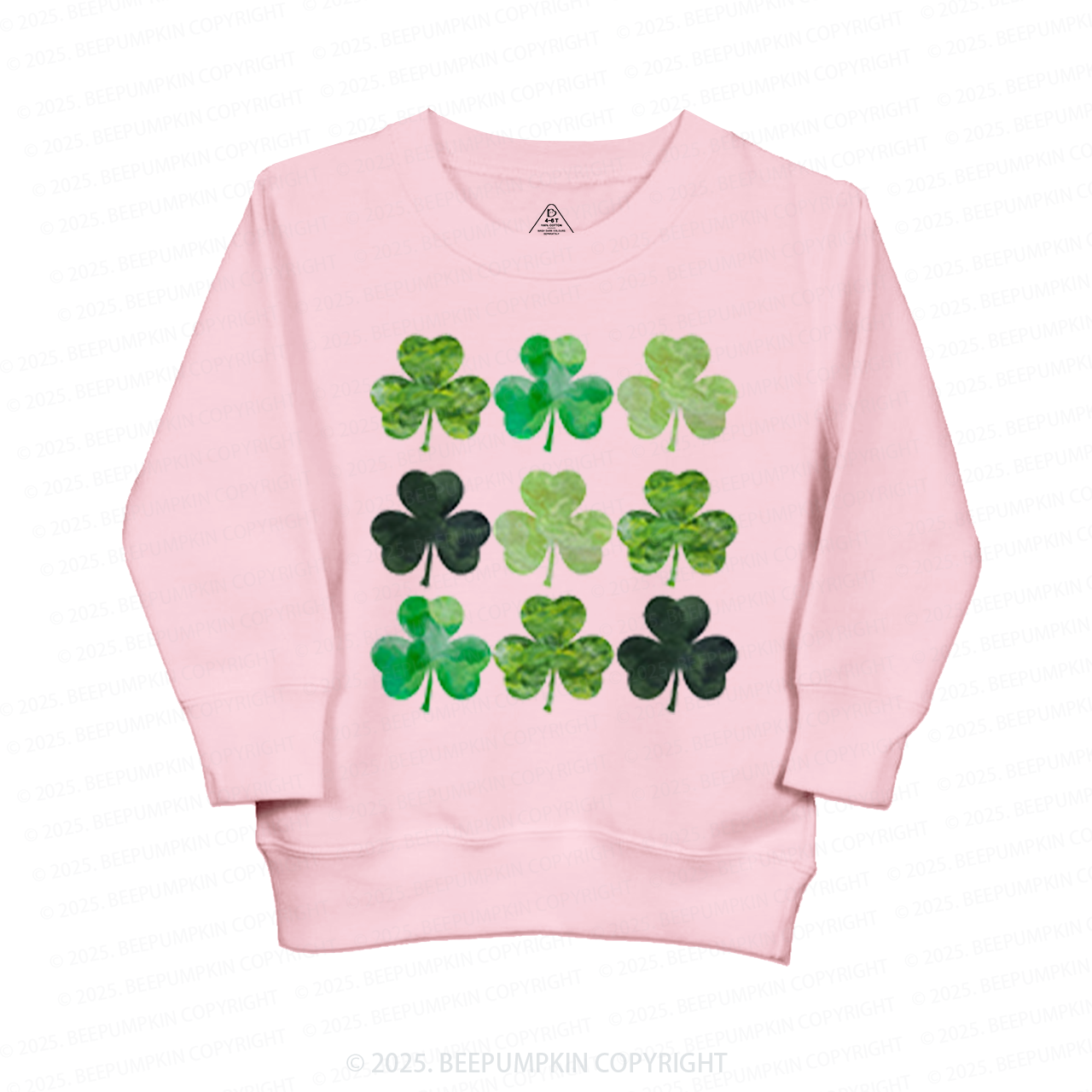 Watercolor Clover St. Patrick's Day Kid's Sweatshirt