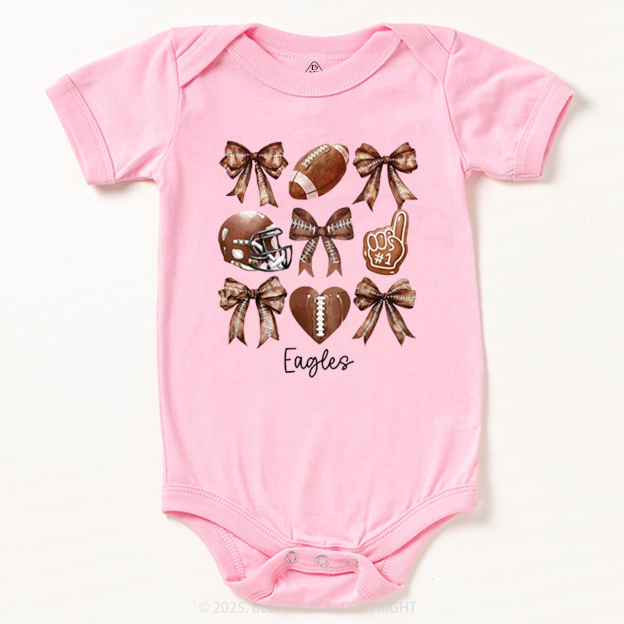 Personalized Kids Name Football Bodysuit Beepumpkin
