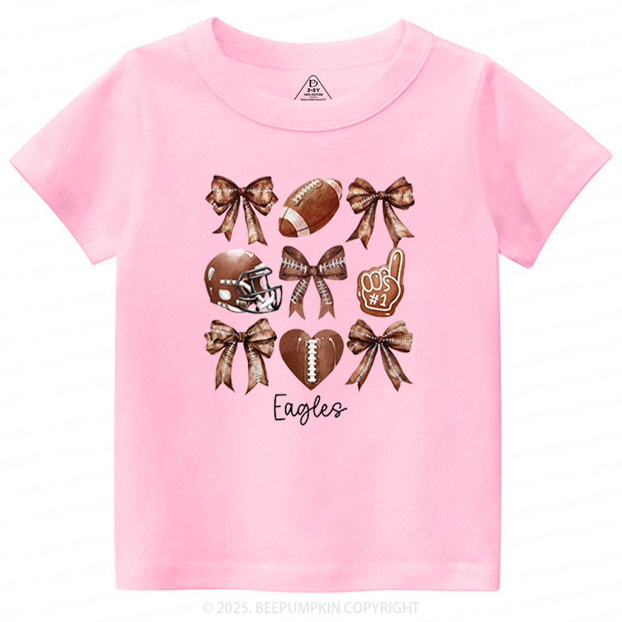 Personalized Kids Name Football Toddler&Kid's Tees Beepumpkin