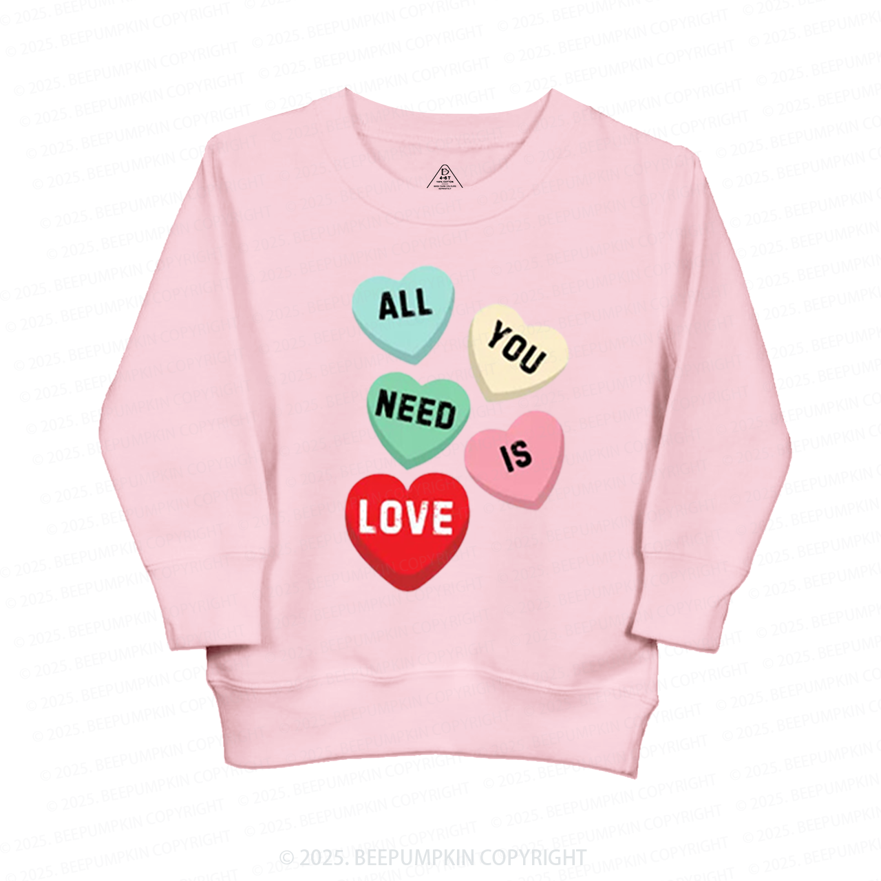 All You Need Is Love Valentine's Day Kid's Sweatshirt