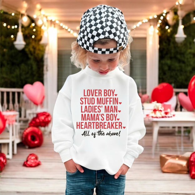 Boys Valentine's Day Kid's Sweatshirt