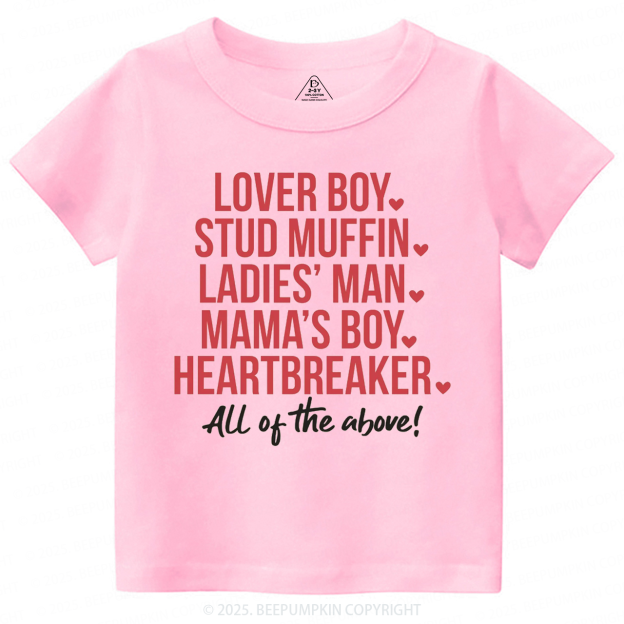 Boys Valentine's Day Toddler&Kid's Tees Beepumpkin