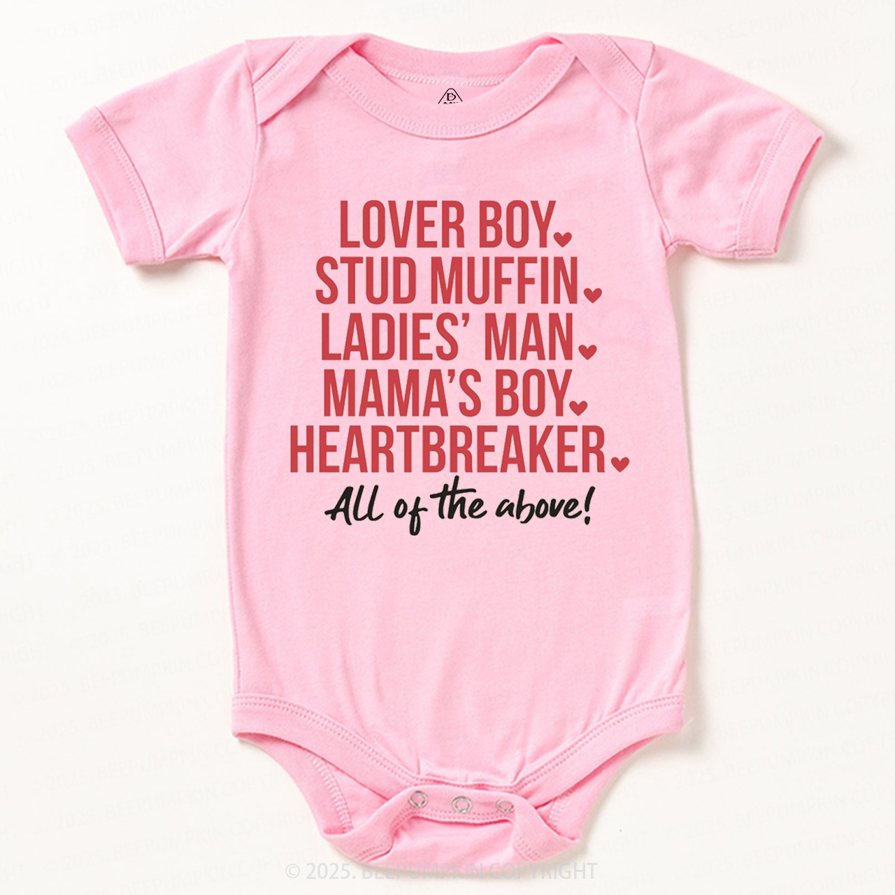 Boys Valentine's Day Bodysuit Beepumpkin