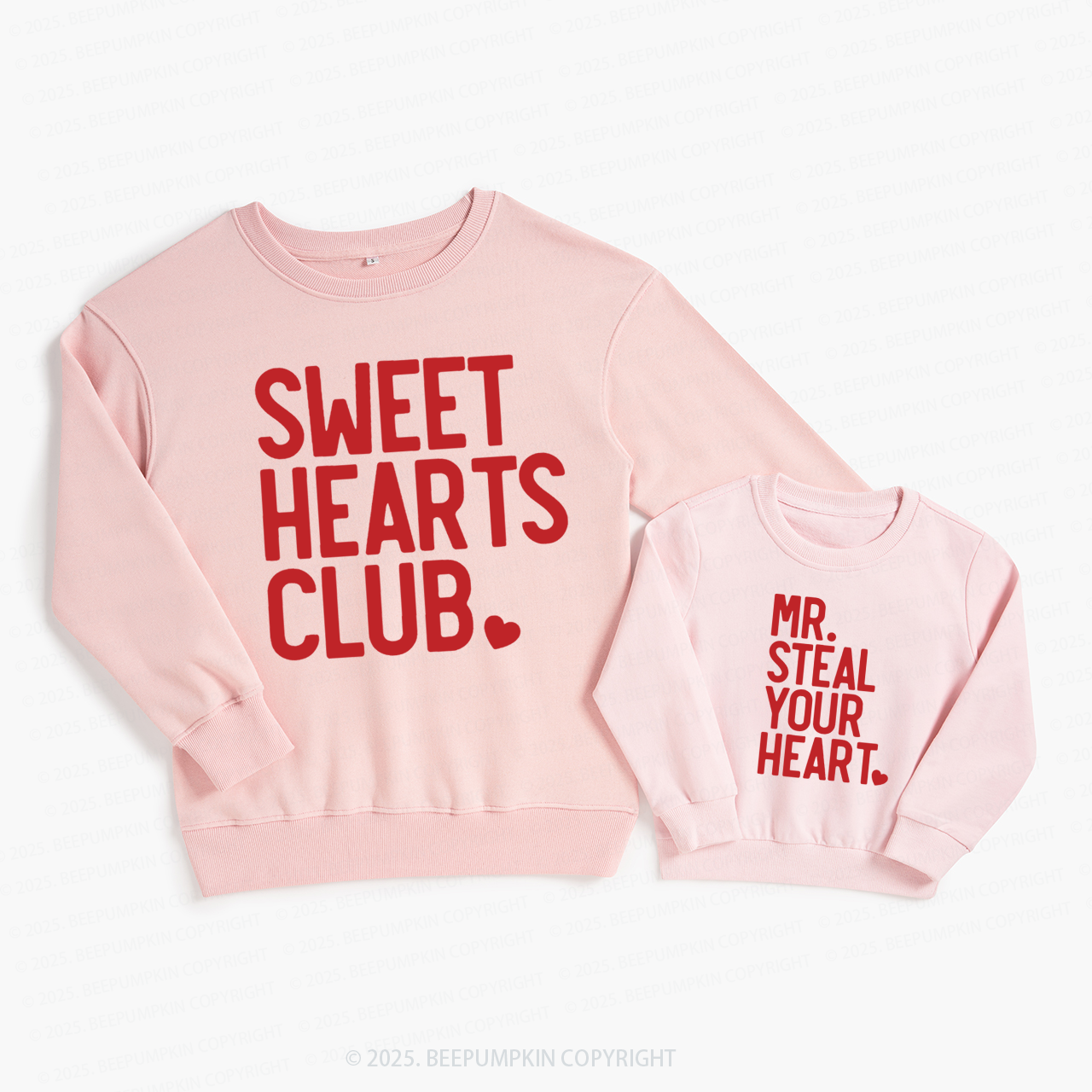 Sweet Hearts Club Valentine's Day Family Matching Sweatshirts