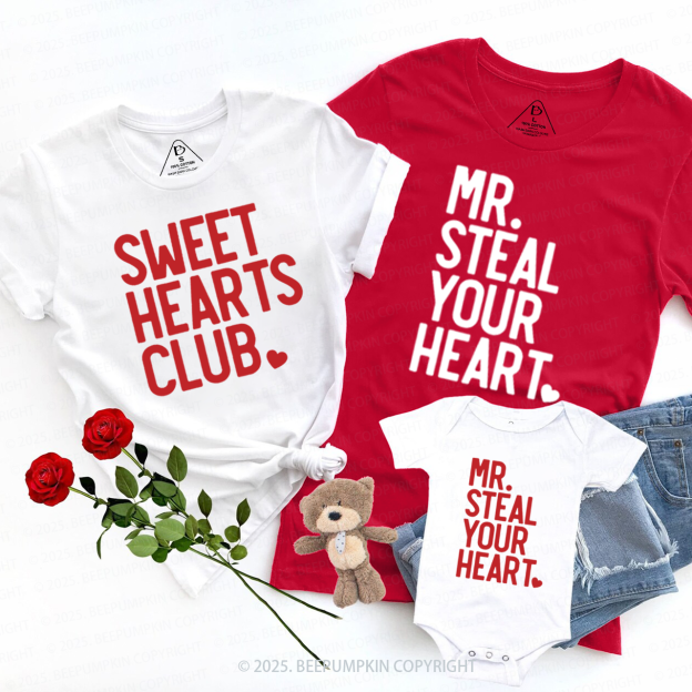 Sweet Hearts Club Valentine's Day Family Shirt