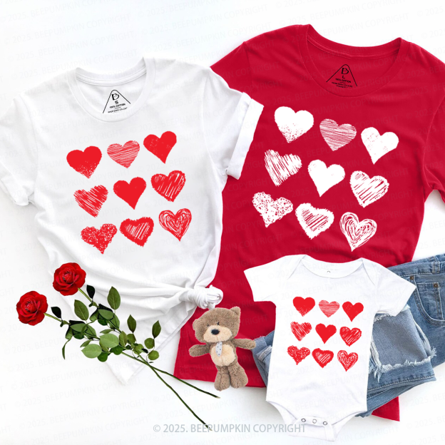 Various Kinds Of Love  Valentine's Day Family Shirt