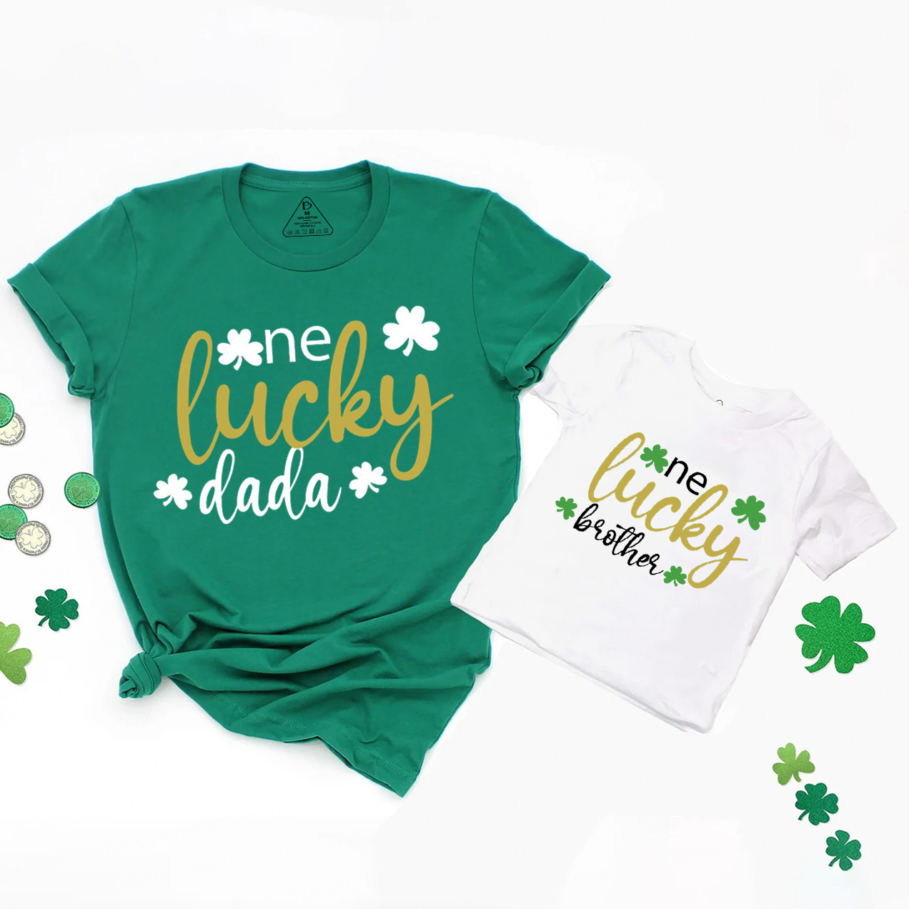 One Lucky St.Patricks Day Family Matching T-Shirts Beepumpkin