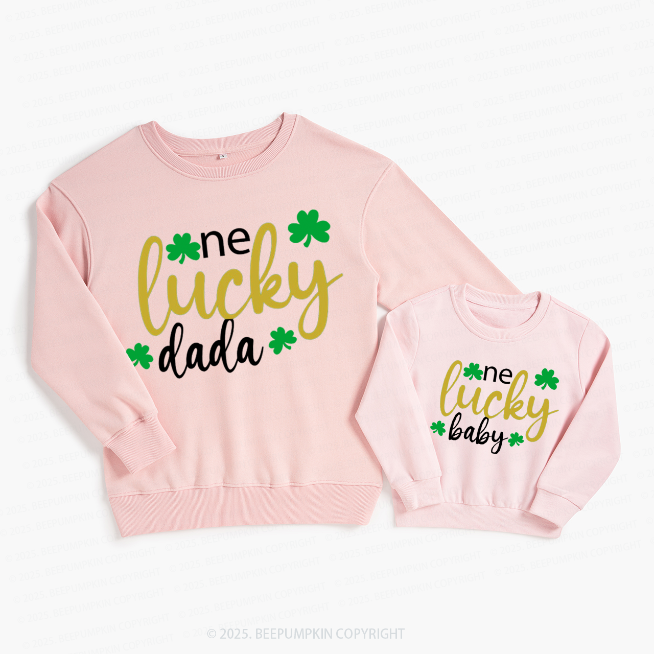 Personalized One Lucky St.Patricks Day Family Matching Sweatshirts