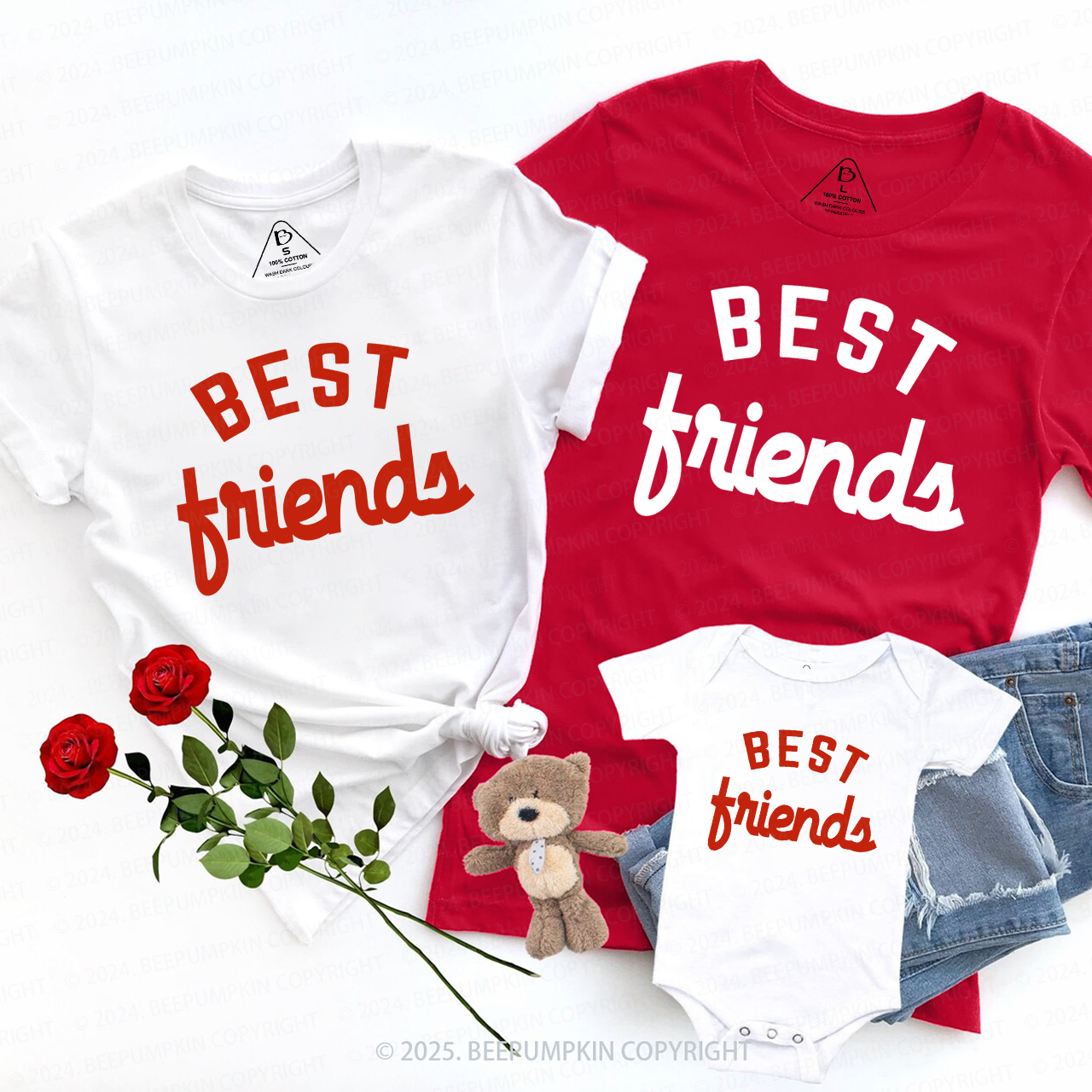 Best Friends Valentine's Day Family Shirt