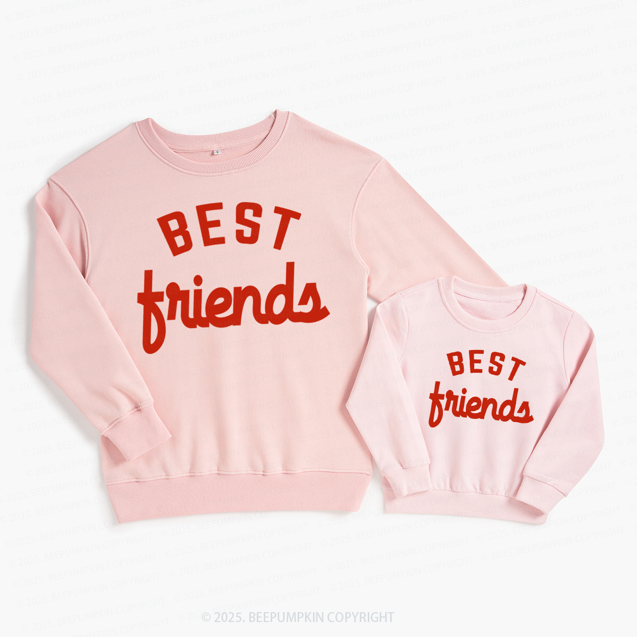 Best Friends Valentine's Day Family Matching Sweatshirts