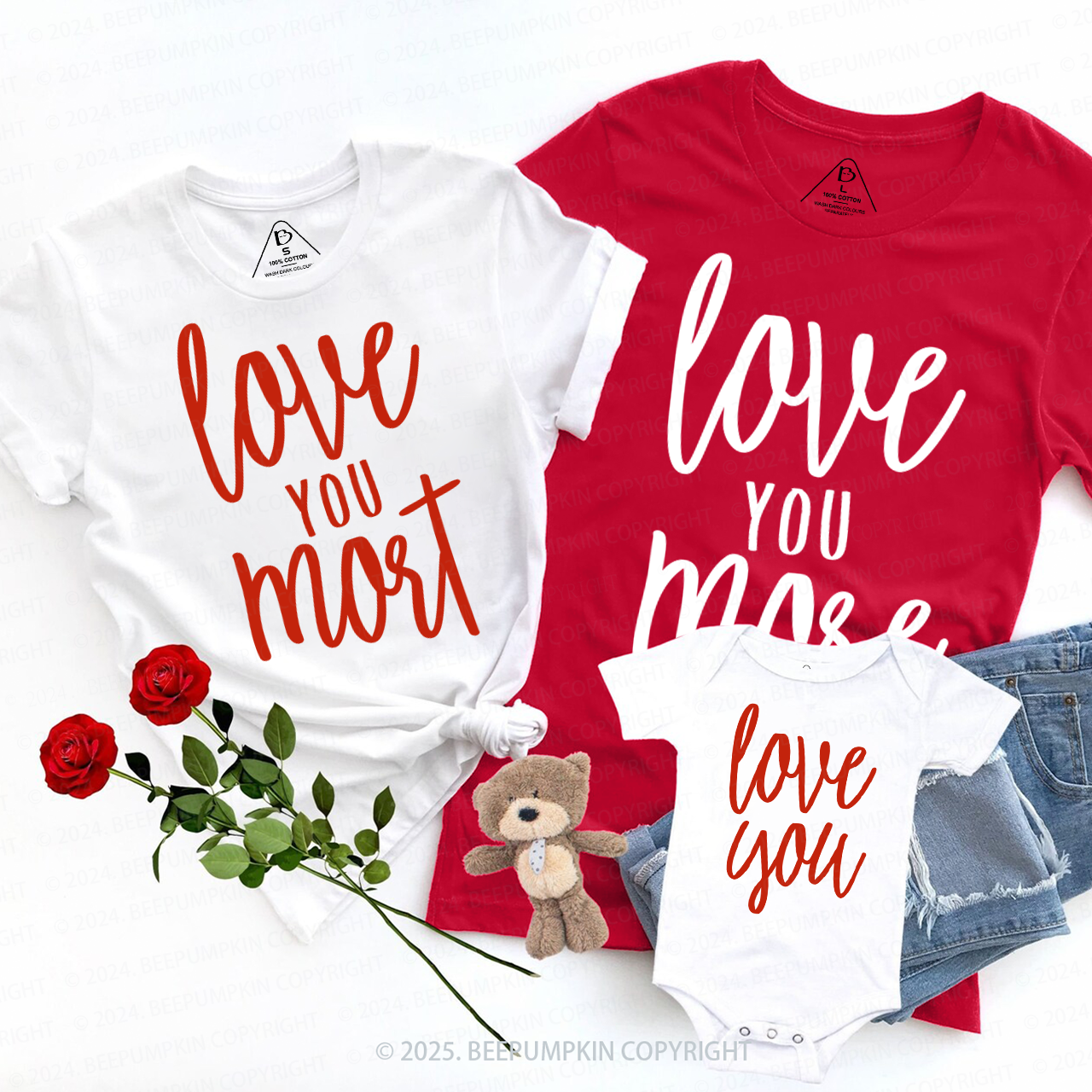 Personalized Love You More Valentine's Day Family Shirt
