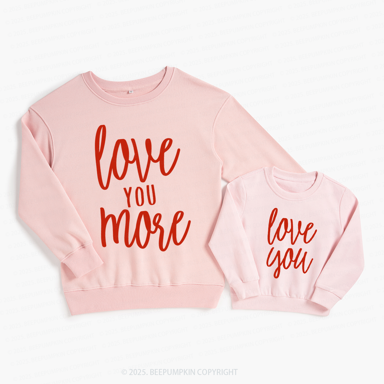 Personalized Love You More Valentine's Day Family Matching Sweatshirts