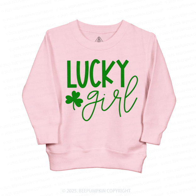 Personalized Lucky Boy And Girl St.Patricks Day Kid's Sweatshirt