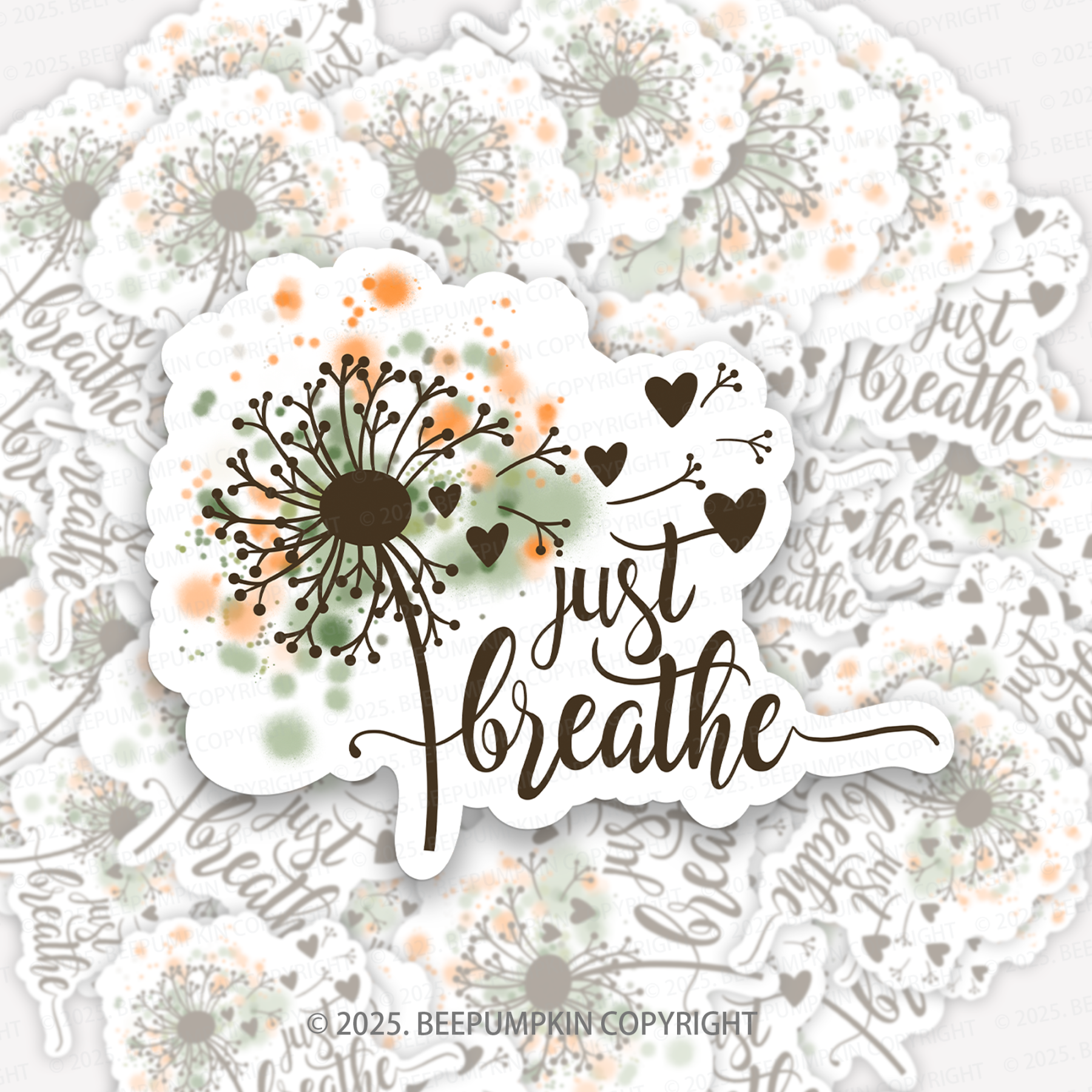Just Breathe Stickers