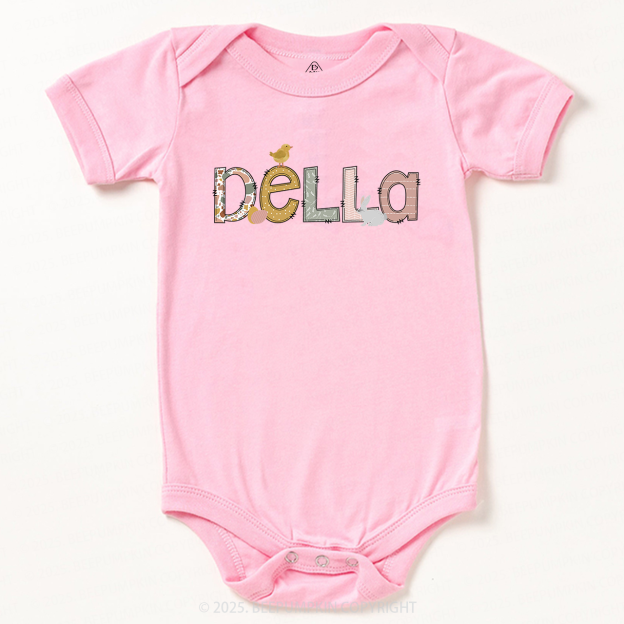Personalized Name Easter Bodysuit Beepumpkin